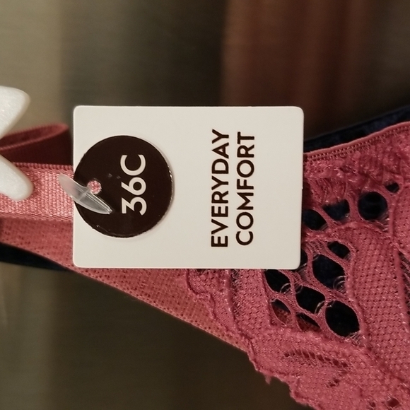 💕LAURA ASHLEY💕 2 Pack Bras ~ Pink & Blue Lace 36C NWT - Picture 8 of 15